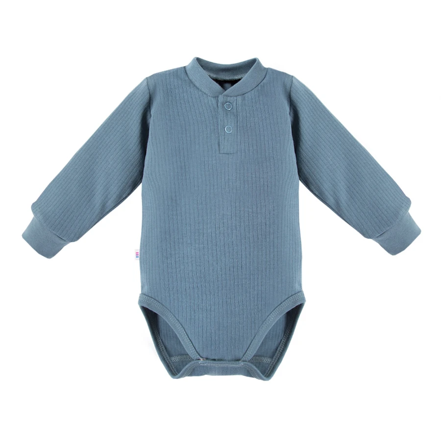 2er-Pack Bodys in Blau und mit Wolkenmuster