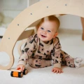 Beiges Sweatshirt- und Hosen-Set mit Hündchen