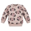 Beiges Sweatshirt- und Hosen-Set mit Hündchen