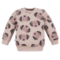 Beiges Sweatshirt- und Hosen-Set mit Hündchen