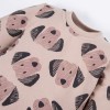 Beiges Sweatshirt- und Hosen-Set mit Hündchen