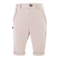 Set aus weißem Hemd-Body und eleganter beiger Hose