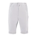 Set aus weißem Hemd-Body und eleganter grauer Hose