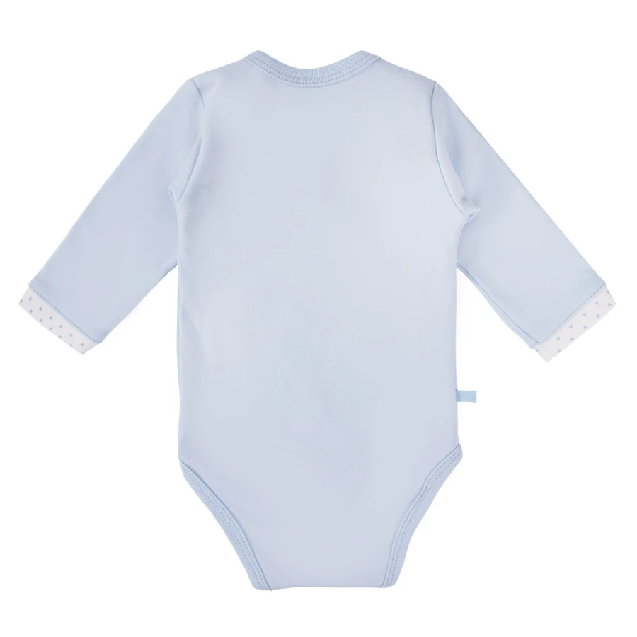 Baby-Set mit Body, Strampler, Halbstampler und Mützen in Blau