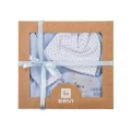 Baby-Set mit Body, Strampler, Halbstampler und Mützen in Blau