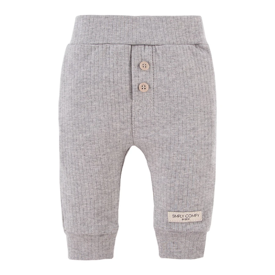 Graues Ripp-Set aus Body und Leggings