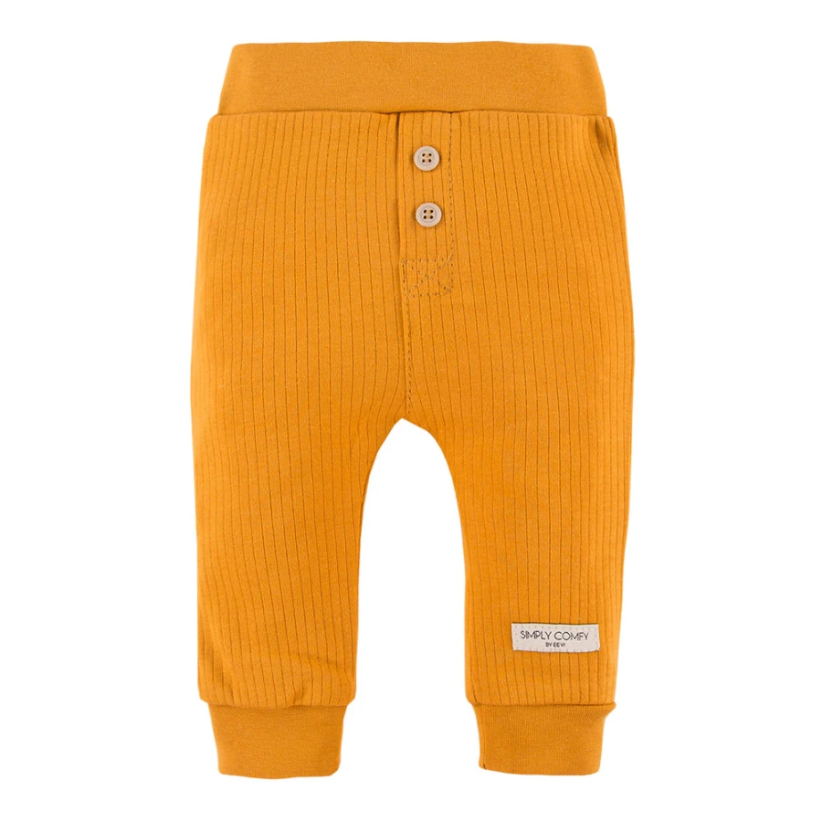 Honigfarbenes Ripp-Babyset Body und Leggings