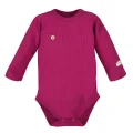 Bordeauxfarbenes geripptes Body- und Leggings-Set