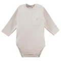 Beiges geripptes Body- und Leggings-Set