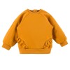 Set aus Sweatshirt mit Rüschen und gerippten Leggings in Honigfarbe