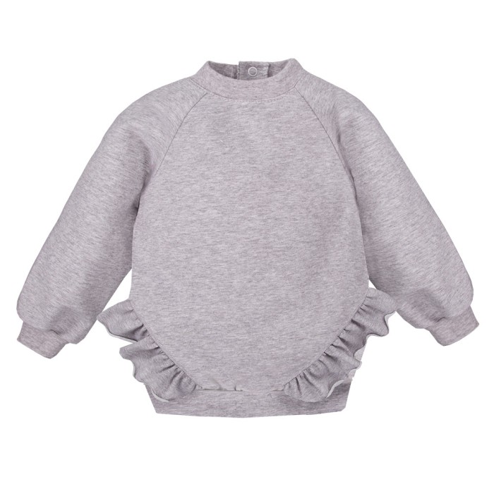 Set aus Sweatshirt mit Rüschen und gerippten Leggings in Grau