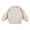 Set aus Sweatshirt mit Rüschen und gerippten Leggings in Beige