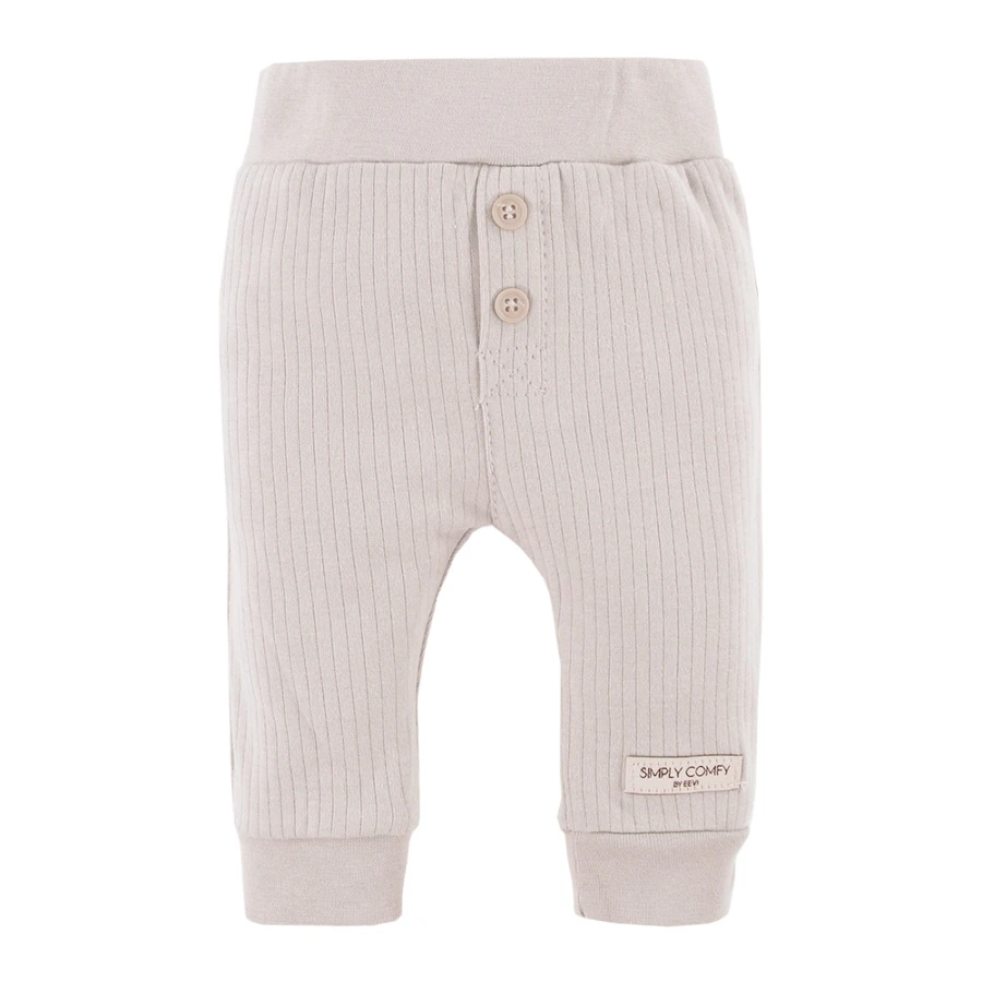 Set aus Sweatshirt mit Rüschen und gerippten Leggings in Beige
