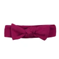 Burgundy dress with ruffles and bow headband set