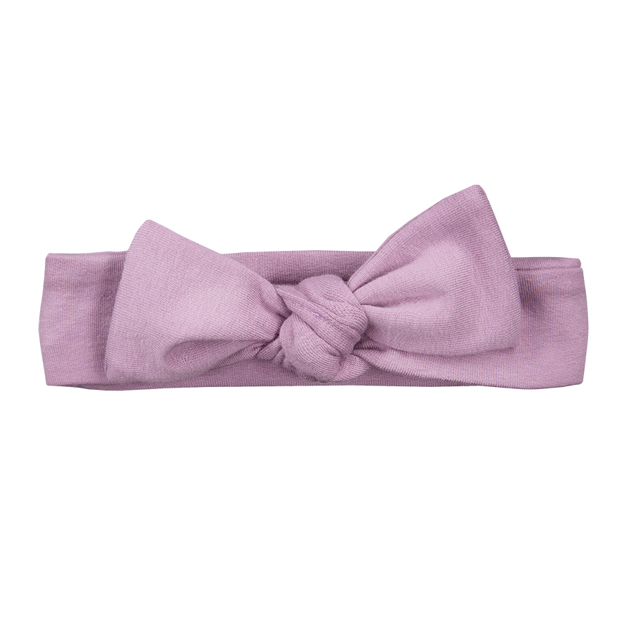 Set aus Kleid mit Rüschen und Haarband mit Schleife in Flieder