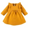Set aus Kleid mit Rüschen und Haarband mit Schleife in Honig
