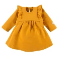 Set aus Kleid mit Rüschen und Haarband mit Schleife in Honig