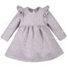 Set aus Kleid mit Rüschen und Haarband mit Schleife Grau