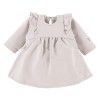 Set aus Kleid mit Rüschen und Haarband mit Schleife Beige
