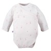 Baby-Set: Body, Strampelhose, Mütze und Strampler Creme mit Blümchen