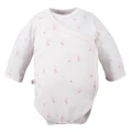 Baby-Set: Body, Strampelhose, Mütze und Strampler Creme mit Blümchen