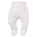 Baby-Set: Body, Strampelhose, Mütze und Strampler Creme mit Blümchen