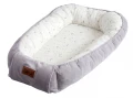 Grey baby nest with stars 90x50 cm