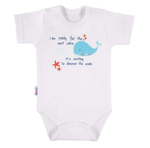 Bodysuits short sleeve LITTLE SAILOR white