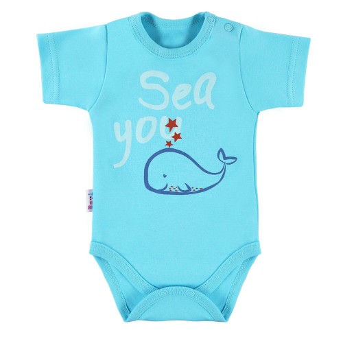 Kurzärmeliger Body LITTLE SAILOR türkis