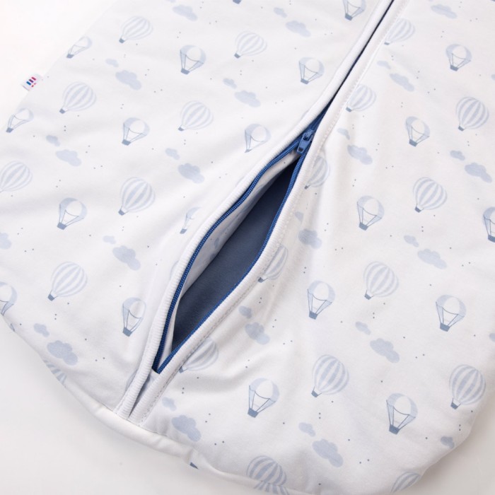 Baby Schlafsack weiß mit Luftballons 0,5 TOG