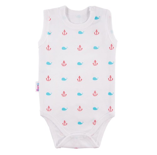 LITTLE SAILOR Body mit Trägern, weiß