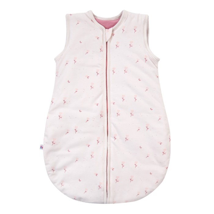 Kremfarbener Baby Schlafsack mit Blumen 0,5 TOG