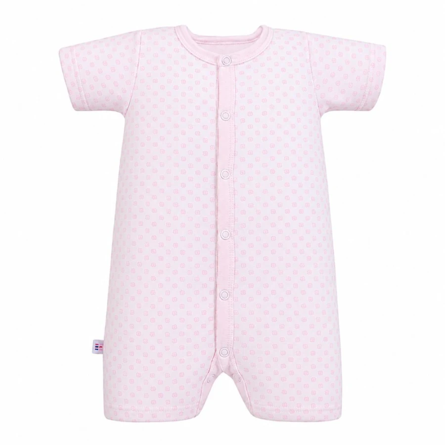Rosa Baby-Strampler mit Blumen