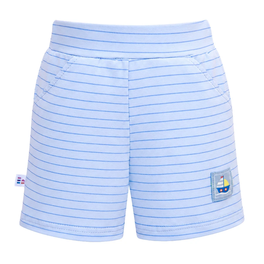Kinder Shorts hellblau gestreift