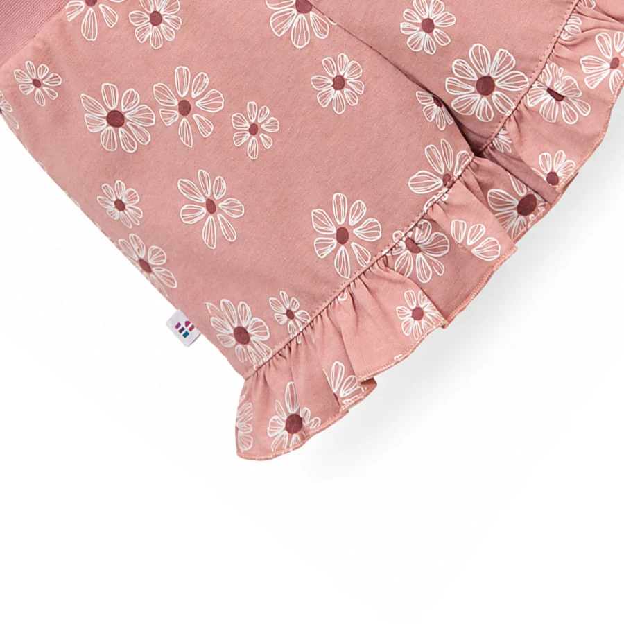 Kinder Shorts beige mit Gänseblümchen