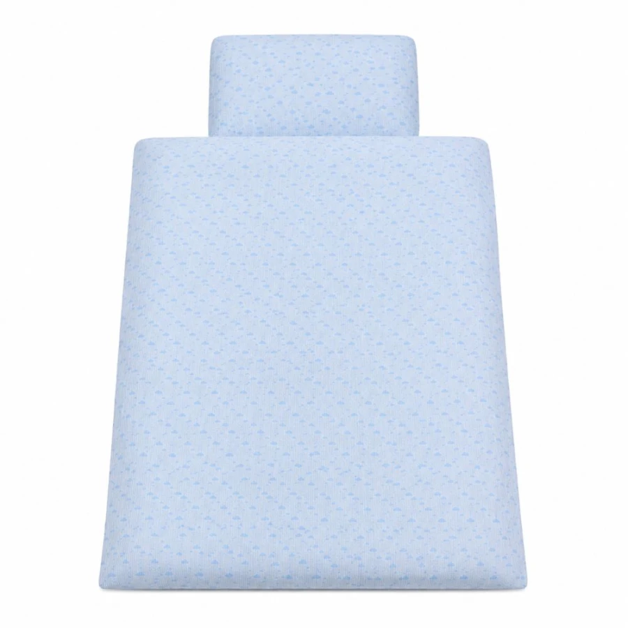 Muslin-Bettwäsche mit Füllung Blau mit Wolken