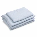 Muslin bedding set with filling blue with clouds