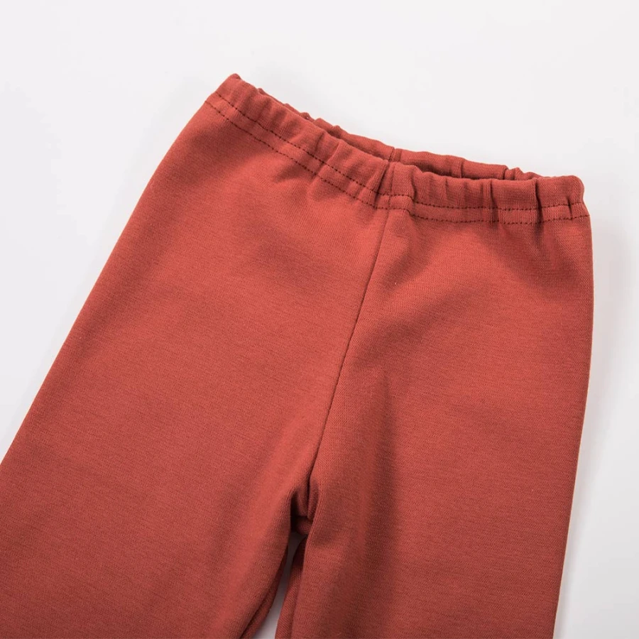 Kinderleggings in Ziegelrot