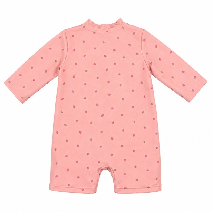 UV Bade-Romper rosa mit Erdbeeren