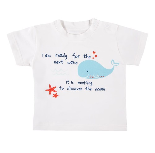 T-Shirt LITTLE SAILOR weiß