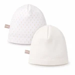 2er-Pack Baby-Mützen ecru/weiß