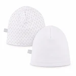 2er-Pack weiße Babymützen
