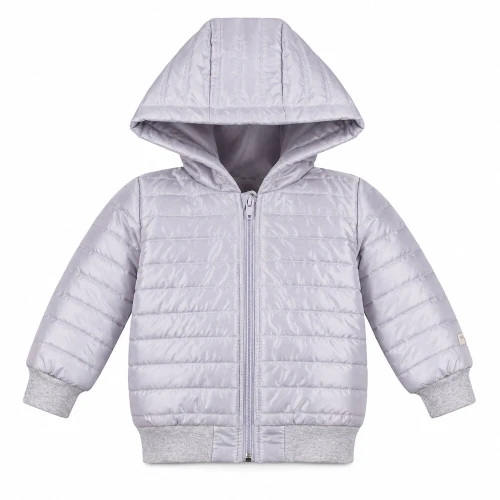 Graue Kinder-Jacke mit Steppnähten