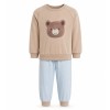 Beiger Kinderpyjama mit Bärenmotiv