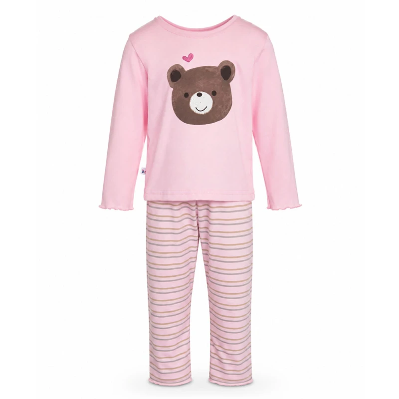 Rosa Kinderpyjama mit Bärenmotiv