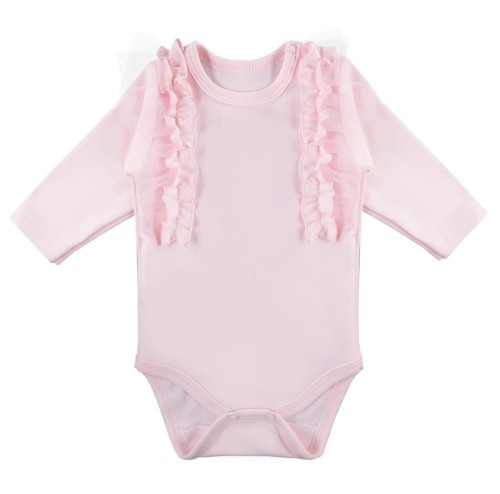 Bodysuits for girl tulle PEONY pink