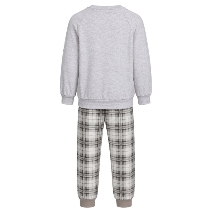 Grauer Kinderpyjama mit Bärenmotiv