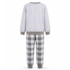 Grauer Kinderpyjama mit besticktem Hund