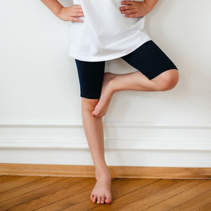 Schwarze Basic-Radlerhose für Kinder