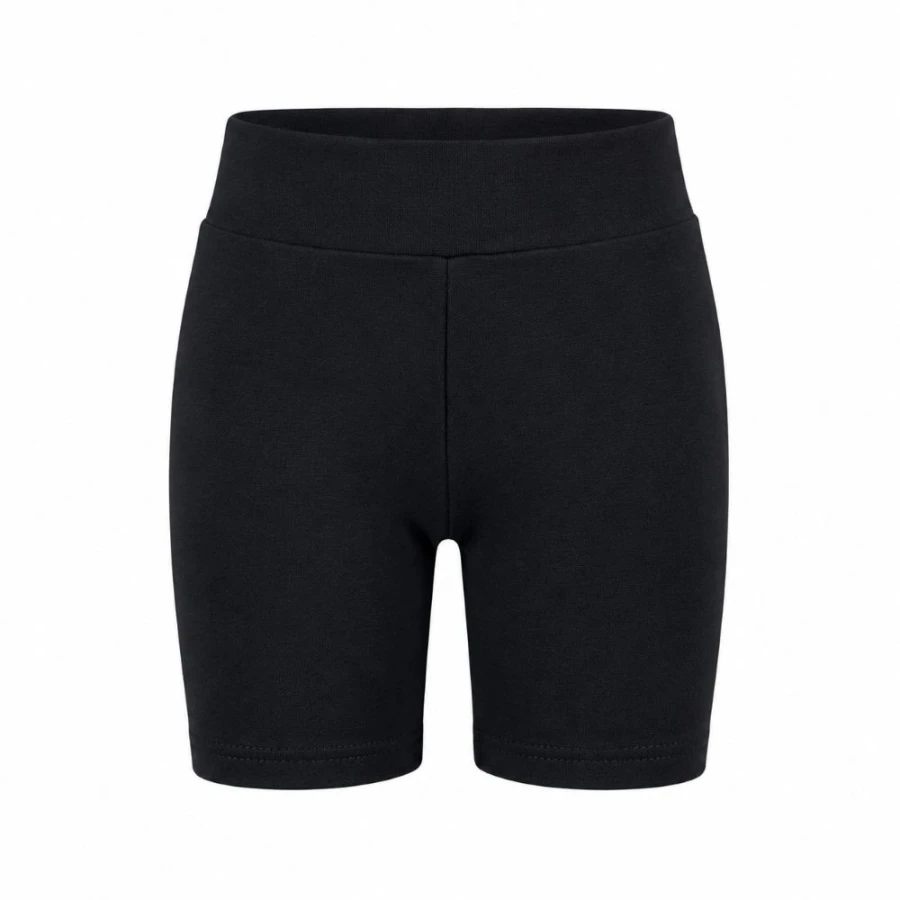 Schwarze Basic-Radlerhose für Kinder